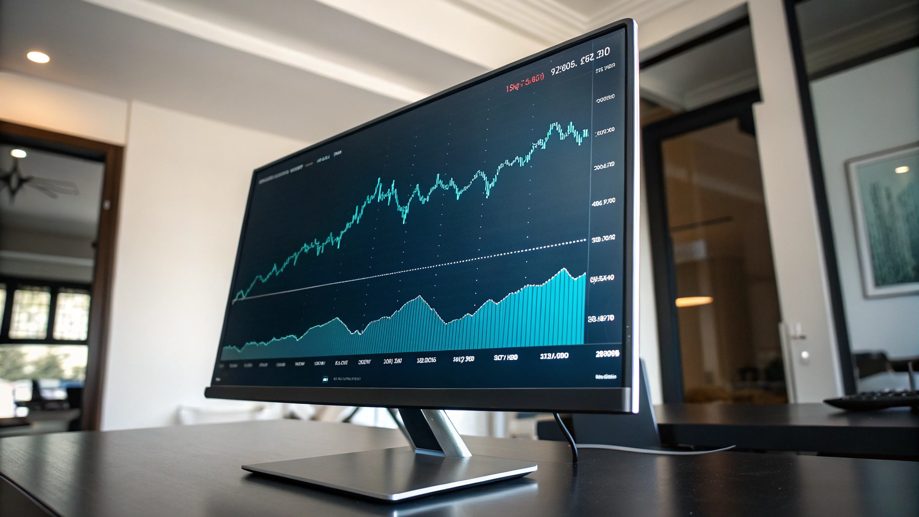 Abstract representation of institutional finance and market trends
