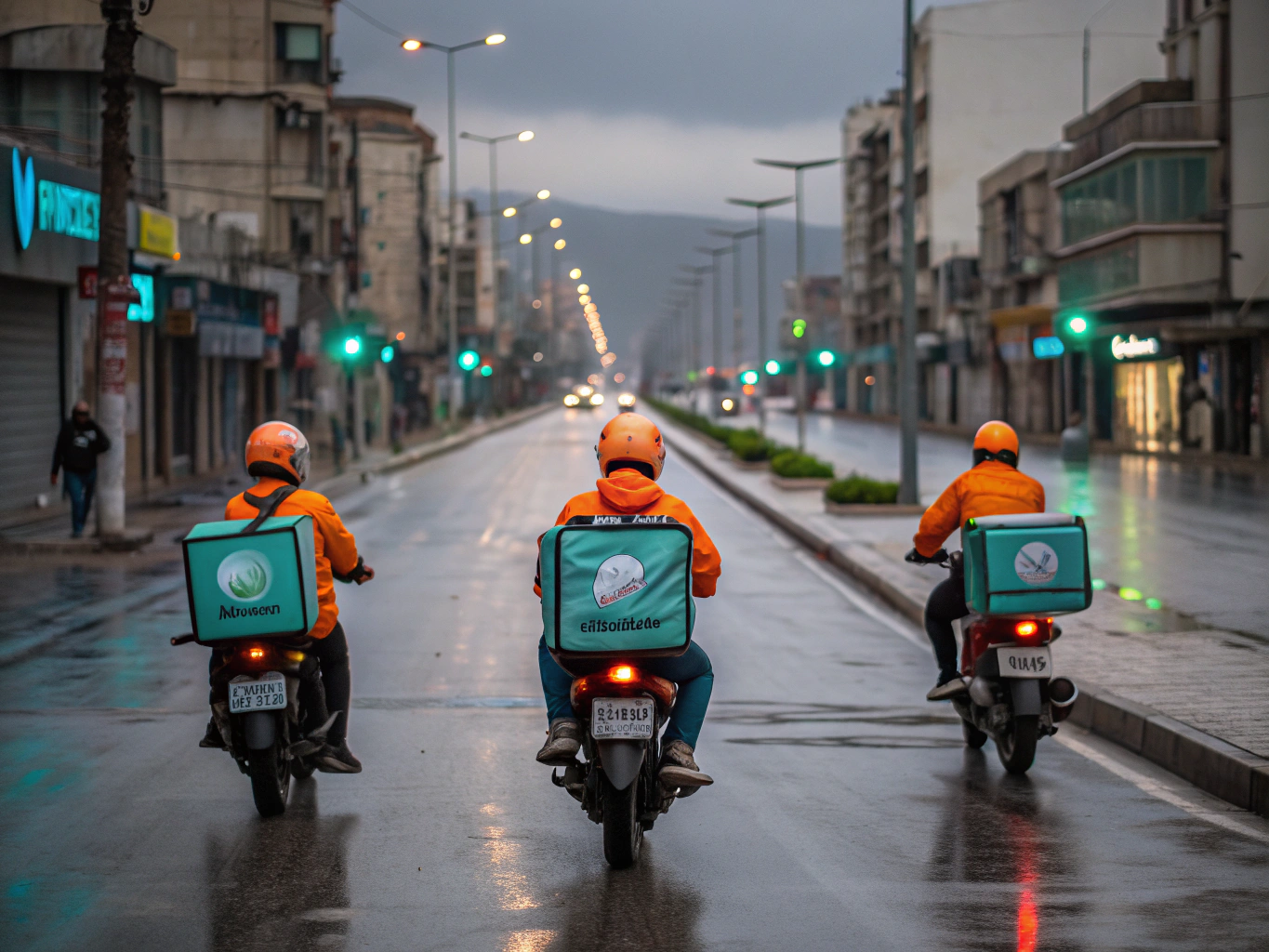 Driver ojek online berkumpul
