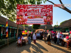 Sambut HUT RI ke-81, SDN Sukajaya III Gelar Market Day