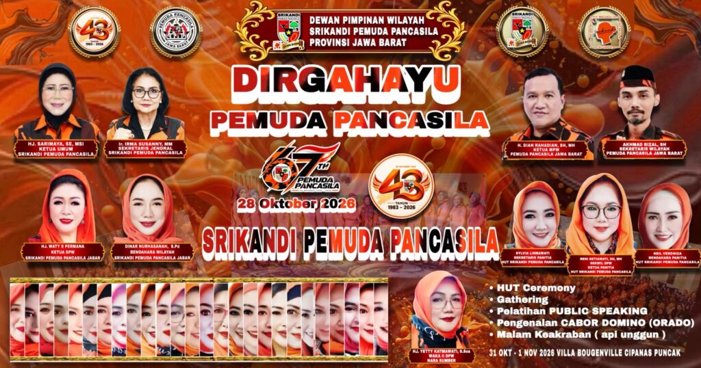 HUT ke-43 Srikandi Pemuda Pancasila, DPW Jabar Siapkan Gathering dan Pelatihan Public Speaking di Cianjur